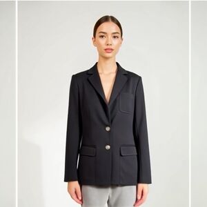Tommy Hilfiger Women’s Black Tailored Career Blazer Single Breasted Size 16 NWOT